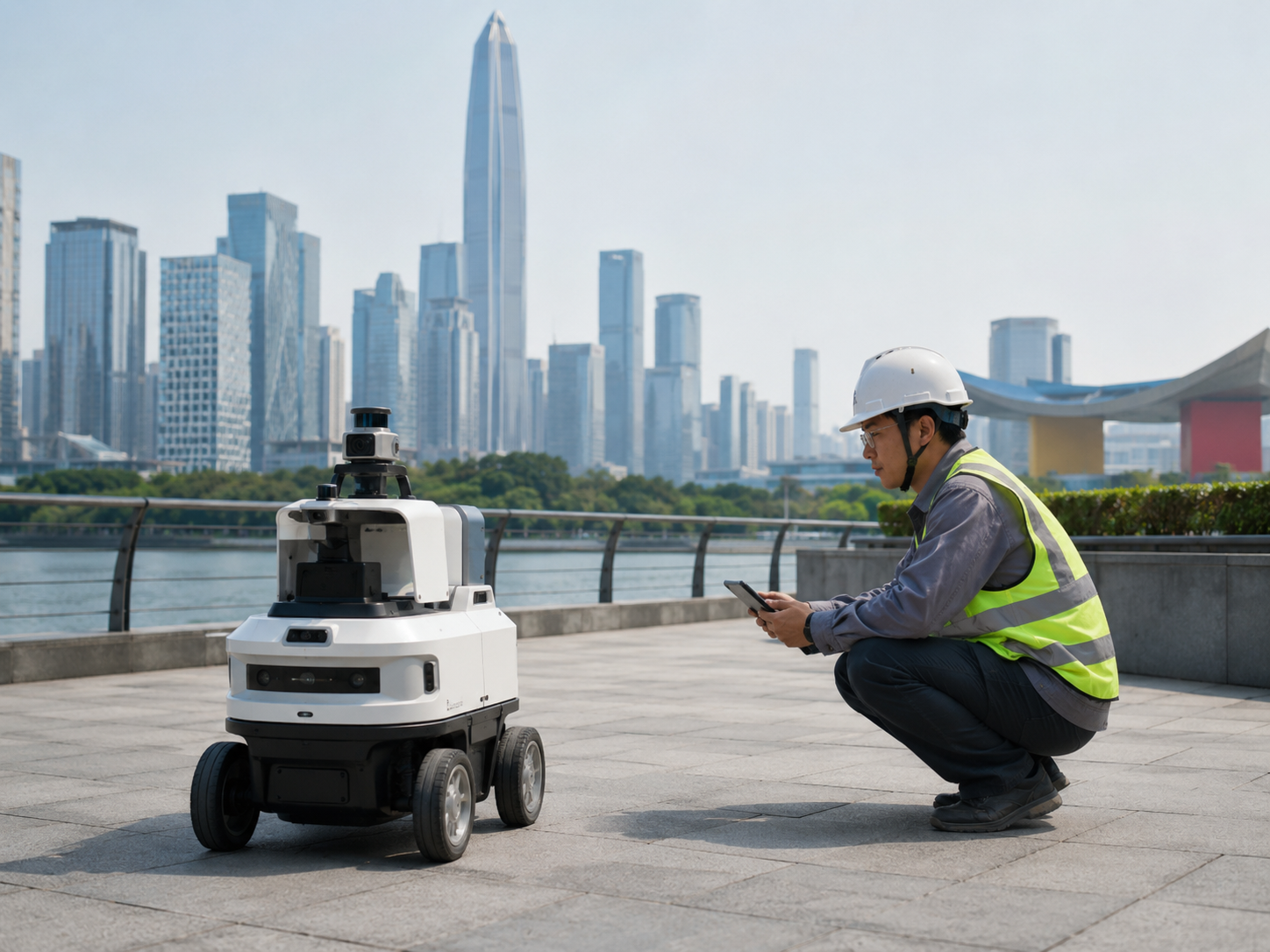 Service robots and robotics systems used in real Shenzhen commercial environments